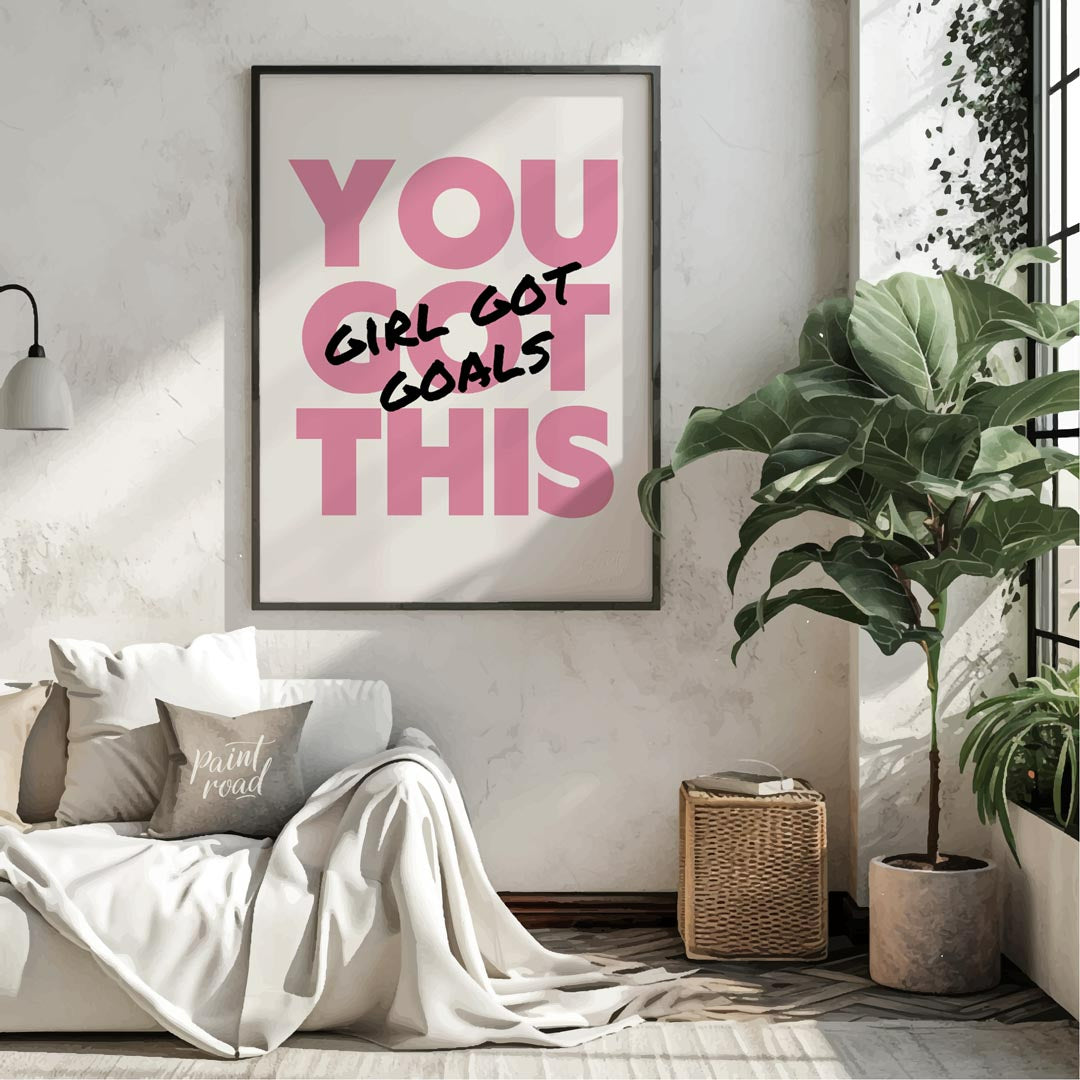 This exceptionally empowering typographic art print delivers a powerful and uplifting message throu… for living room