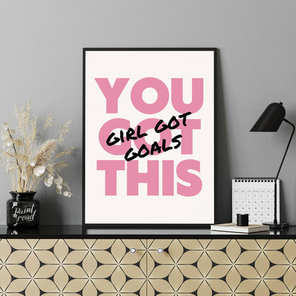 This exceptionally empowering typographic art print delivers a powerful and uplifting message throu… for office