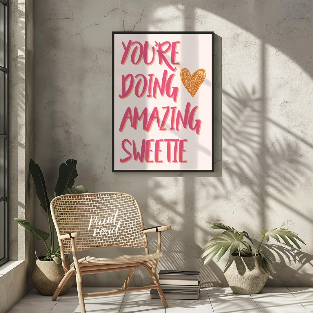 This wonderfully cheerful and uplifting art print proudly displays the widely popular and encouragi… for other