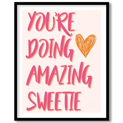 This wonderfully cheerful and uplifting art print proudly displays the widely popular and encouragi… for place