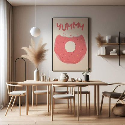 Yummy Donut Bite Painting at Yummy Donut Bite buy online at Paint Road featuring appetizing bakery art and child’s room